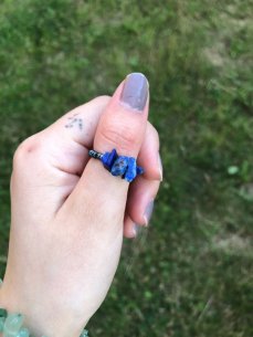 Lapis Lazuli prsteň sekaný