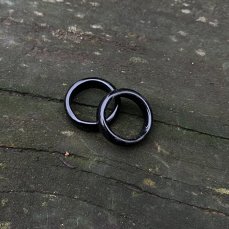 Achát čierny tromlovaný prsteň (6cm)