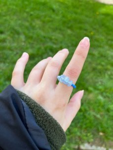 Akvamarín prsteň sekaný